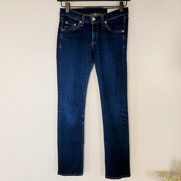 Rag & Bone Capri/Crop Skinny Blue Denim Jeans Women's Size 25 - Picture 3 of 11